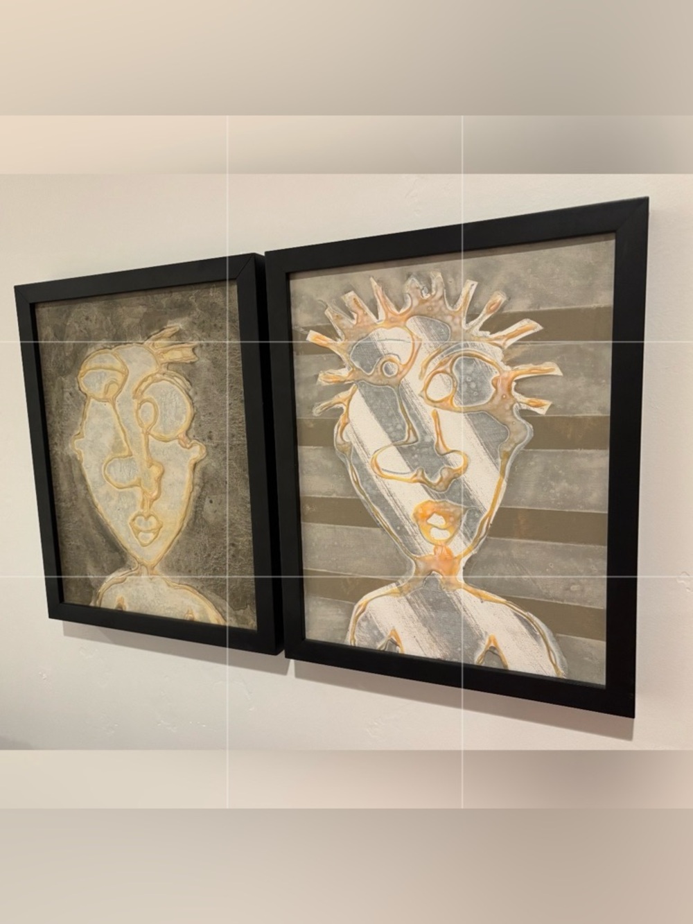 Set Of 2 BOTH Original Modern Fine Art DAN SAYLES Painting San Diego California